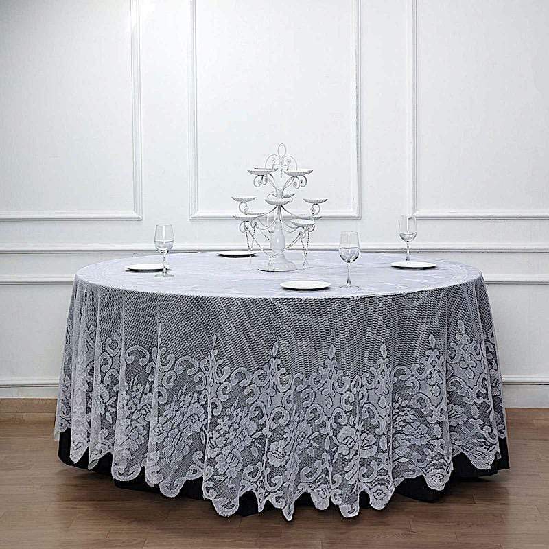 120" Premium Lace Round Tablecloth