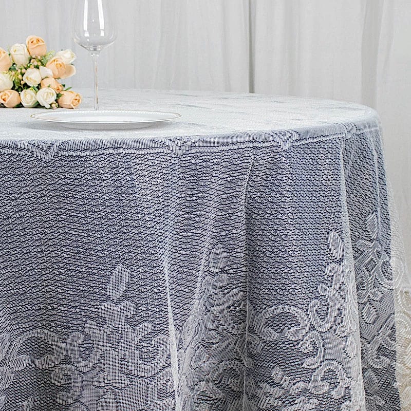 120" Premium Lace Round Tablecloth