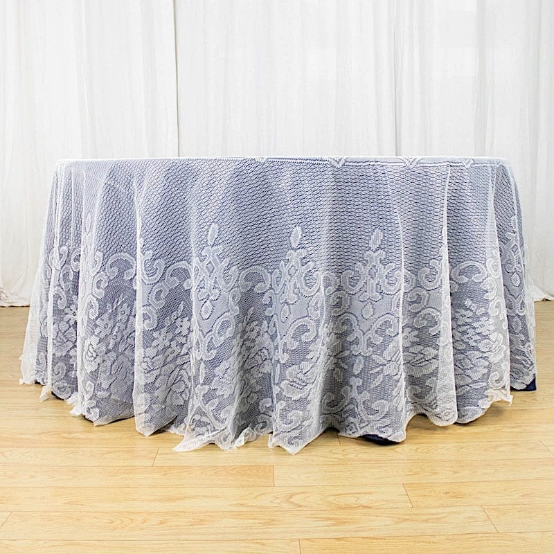 120" Premium Lace Round Tablecloth