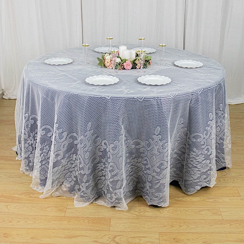 120" Premium Lace Round Tablecloth
