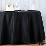 120" Premium Polyester Round Tablecloth Wedding Table Linens