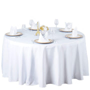 120" Premium Polyester Round Tablecloth Wedding Table Linens