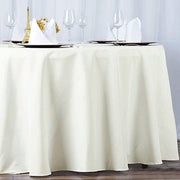 120" Premium Polyester Round Tablecloth Wedding Table Linens