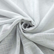 120" Round Premium Faux Burlap Polyester Tablecloth - Silver TAB_JUTE02_120_SILV