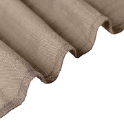 120" Round Premium Faux Burlap Polyester Tablecloth - Taupe Brown TAB_JUTE02_120_063