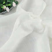 120" Round Premium Faux Burlap Polyester Tablecloth