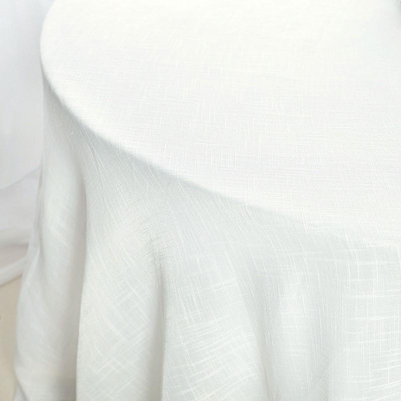 120" Round Premium Faux Burlap Polyester Tablecloth