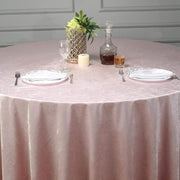 120" Round Premium Velvet Tablecloth - Blush TAB_VEL_120_046