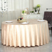 120" Round Premium Velvet Tablecloth - Champagne TAB_VEL_120_CHMP