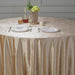 120" Round Premium Velvet Tablecloth - Champagne TAB_VEL_120_CHMP