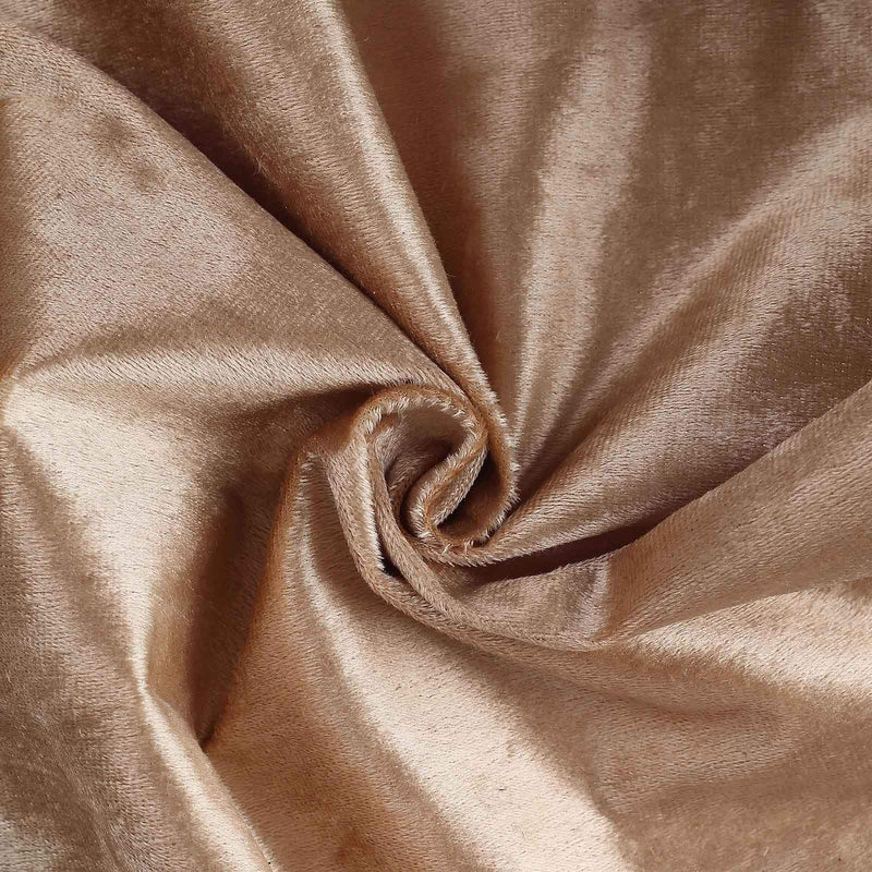 120" Round Premium Velvet Tablecloth - Champagne TAB_VEL_120_CHMP