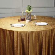 120" Round Premium Velvet Tablecloth - Gold TAB_VEL_120_GOLD