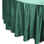 120" Round Premium Velvet Tablecloth - Hunter Green TAB_VEL_120_036