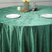 120" Round Premium Velvet Tablecloth - Hunter Green TAB_VEL_120_036