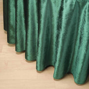 120" Round Premium Velvet Tablecloth - Hunter Green TAB_VEL_120_036