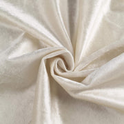 120" Round Premium Velvet Tablecloth - Ivory TAB_VEL_120_IVR