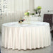 120" Round Premium Velvet Tablecloth - Ivory TAB_VEL_120_IVR