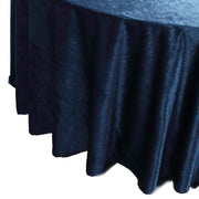 120" Round Premium Velvet Tablecloth - Navy Blue TAB_VEL_120_NAVY