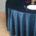 120" Round Premium Velvet Tablecloth - Navy Blue TAB_VEL_120_NAVY