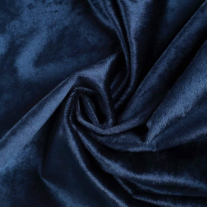 120" Round Premium Velvet Tablecloth - Navy Blue TAB_VEL_120_NAVY