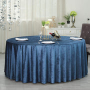 120" Round Premium Velvet Tablecloth - Navy Blue TAB_VEL_120_NAVY