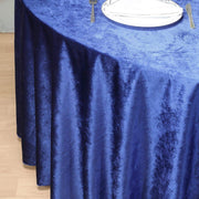 120" Round Premium Velvet Tablecloth - Royal Blue TAB_VEL_120_ROY