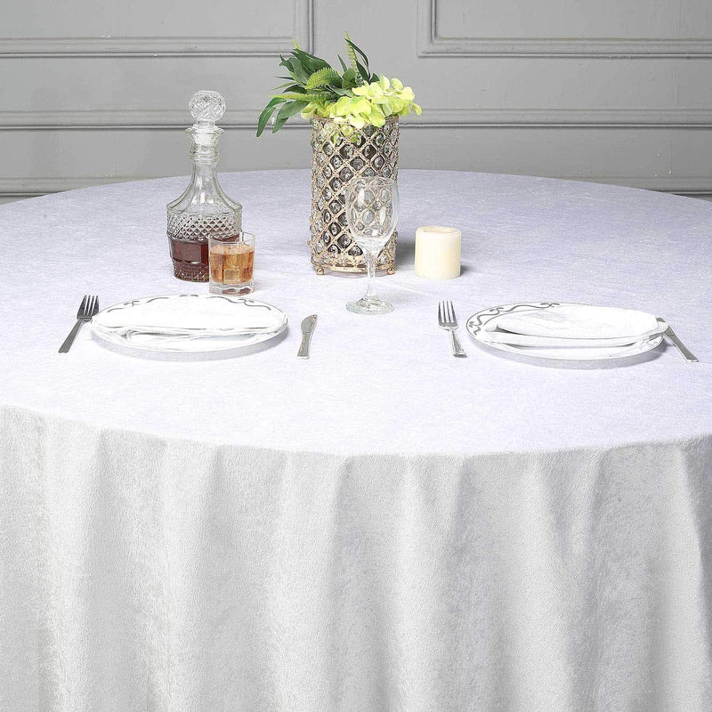 120" Round Premium Velvet Tablecloth