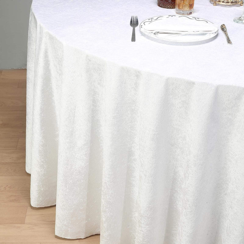 120" Round Premium Velvet Tablecloth