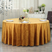 120" Round Premium Velvet Tablecloth