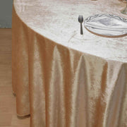 120" Round Premium Velvet Tablecloth