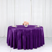 120" Round Premium Velvet Tablecloth