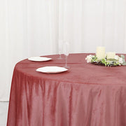 120" Round Premium Velvet Tablecloth