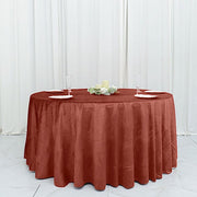 120" Round Premium Velvet Tablecloth