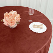 120" Round Premium Velvet Tablecloth
