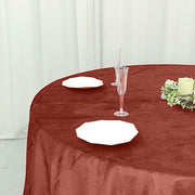 120" Round Premium Velvet Tablecloth