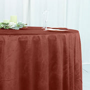 120" Round Premium Velvet Tablecloth