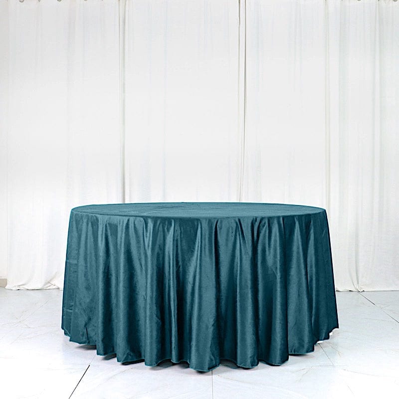 120" Round Premium Velvet Tablecloth