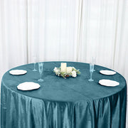 120" Round Premium Velvet Tablecloth
