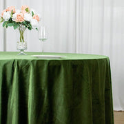 120" Round Premium Velvet Tablecloth