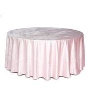 120" Round Premium Velvet Tablecloth - Blush TAB_VEL_120_046