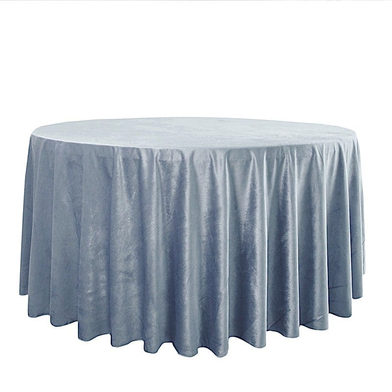 120" Round Premium Velvet Tablecloth TAB_VEL_120_086