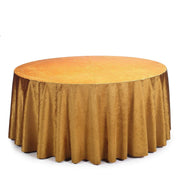 120" Round Premium Velvet Tablecloth - Gold TAB_VEL_120_GOLD