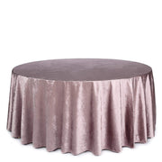 120" Round Premium Velvet Tablecloth TAB_VEL_120_MAUV