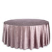 120" Round Premium Velvet Tablecloth TAB_VEL_120_MAUV