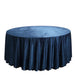 120" Round Premium Velvet Tablecloth - Navy Blue TAB_VEL_120_NAVY