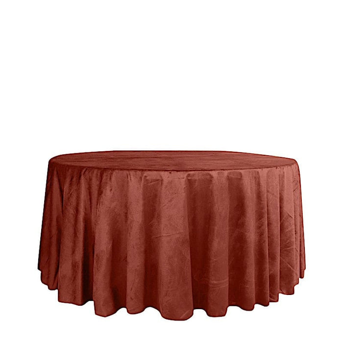 120" Round Premium Velvet Tablecloth TAB_VEL_120_TERC