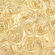 120" Round Satin Ribbon Roses Tablecloth