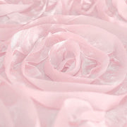 120" Round Satin Ribbon Roses Tablecloth
