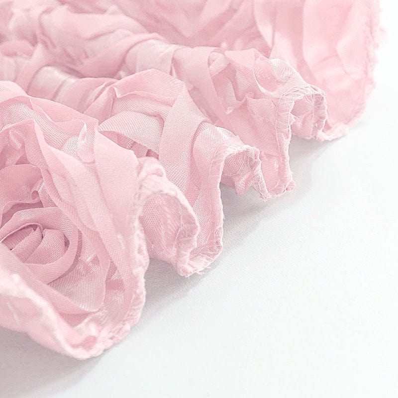 120" Round Satin Ribbon Roses Tablecloth
