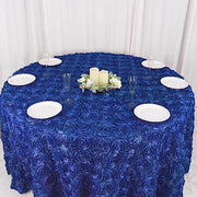 120" Round Satin Ribbon Roses Tablecloth